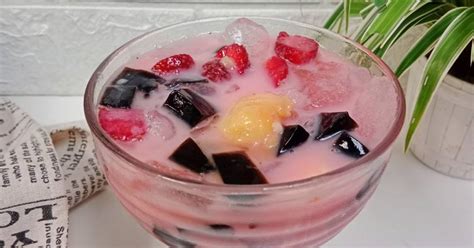 Resep Es Susu Sirup Strawberry Enak Dan Mudah Cookpad