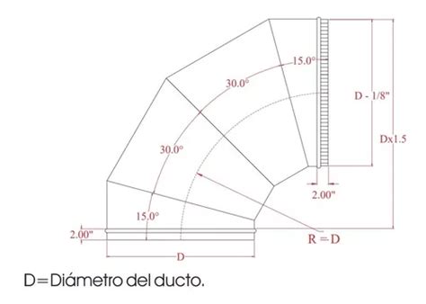 Codo Circular 90 Grados De Lámina Galvanizada 6 Pulgadas en venta en