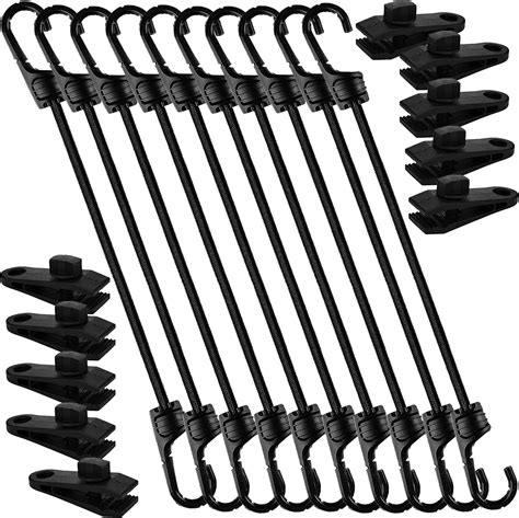 MILLAY 80inch Adjustable Bungee Cords With Hooks 4 Pack Long Heavy