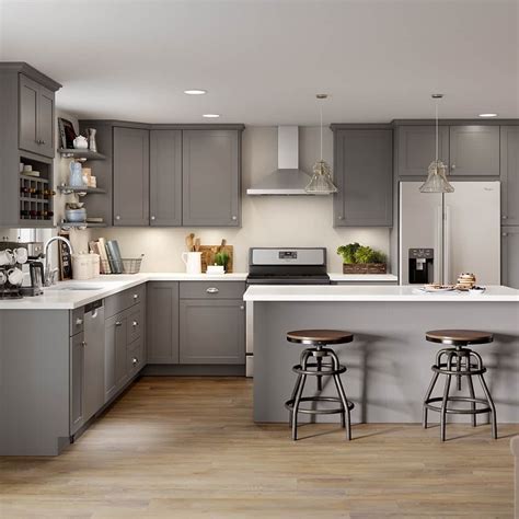 Edson Pantry Cabinets in Gray - Kitchen - The Home Depot