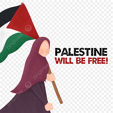 Palestine Flag Clipart Vector, Girl Holding Palestine Flag, Palestine ...