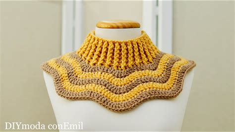 Como Tejer Cuello Pechera Crochet Paso A Paso YouTube