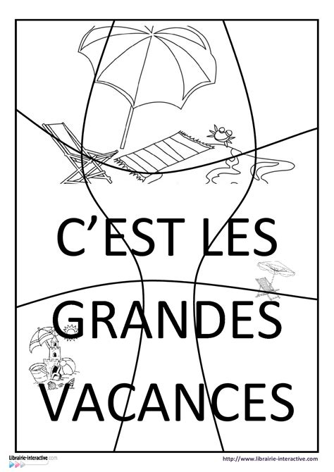 Un Puzzle Pi Ces Pour Les Vacances Vacances Cahier De Vie