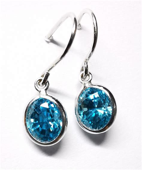 10k Natural Blue Zircon 2 8ct 1 03gm Earrings