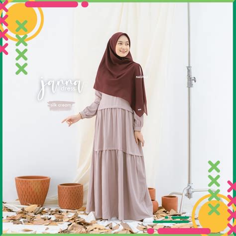 Jual Janna Dress Set Voal Luma Premium Shopee Indonesia