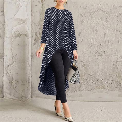 Women Elegant Polka Dot Long Sleeve Blouse