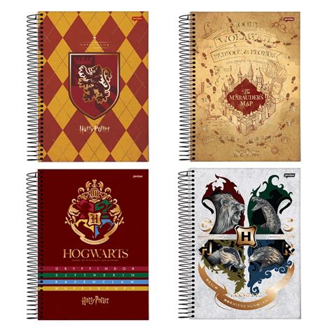 Caderno Espiral Universit Rio Harry Potter Folhas Jandaia Shopee