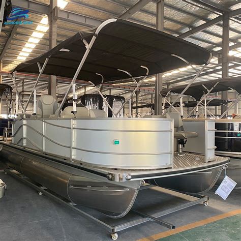 Allhouse Ft China Factory Aluminum Welded Pontoon Boat For Sale