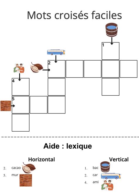 Mots Crois S Faciles Maternelle Et Cp Pour S Entra Ner Encoder