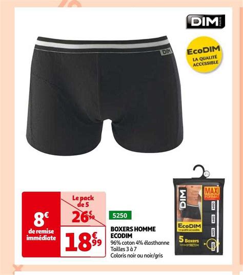 Promo Boxers Homme Ecodim Chez Auchan ICatalogue Fr