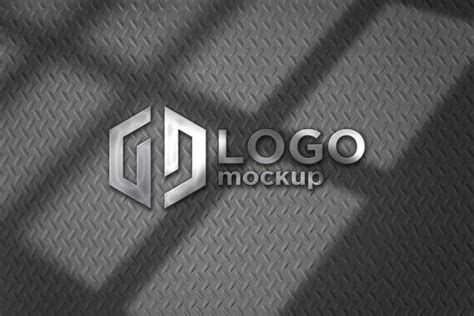 Steel Logo Mockup Template (3442146)