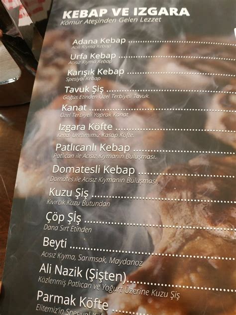 Menu at Elitemiz Konya Mutfağı Istanbul Mahmut Bey Mah İstoç 10 Ada