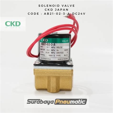 Jual Ckd Japan Ab A Dc V Solenoid Valve Way Pneumatic