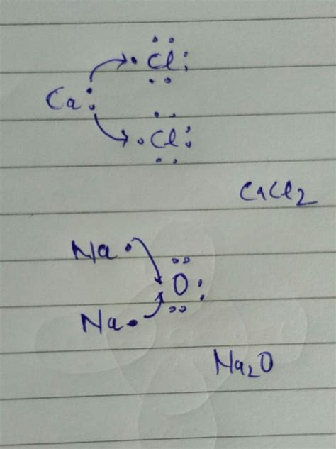 Draw The Electron Dot Structure Of Cacl2 Na2o