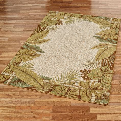 Paradise Cove Stain Resistant Tropical Area Rugs