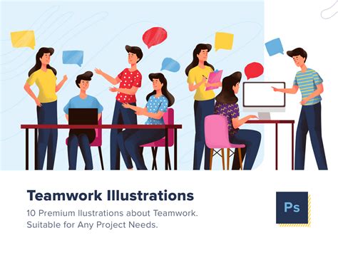 Teamwork Illustration Pack Teamwork illustration pack contains 10 ...