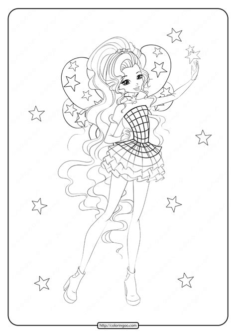 Winx Coloring Pages Aisha