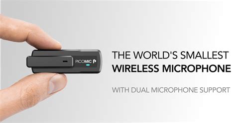 Picogear Picomic The Smallest Wireless Microphone Dual Mic Support