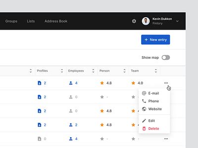 table dropdown  kevin dukkon  dribbble