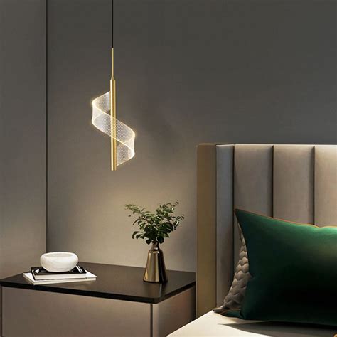 Postmodern Metal Pendant Light Simple LED Ceiling Lamp With Acrylic