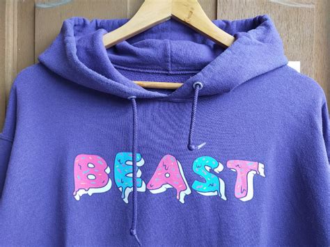 Mrbeast Frosted Logo Purple Hoodie Mens Fashion Tops And Sets