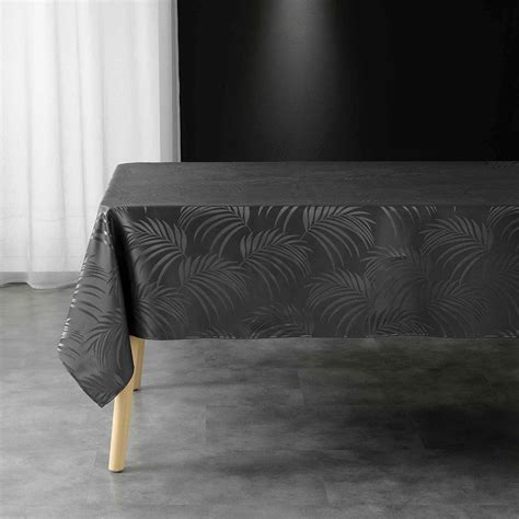 Nappe Rectangulaire PLUMETTE Polyester Anthracite 140x240cm Centrakor