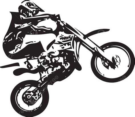 Extreme Motocross Racer By Motorcycle Wheels Illustration Offroad