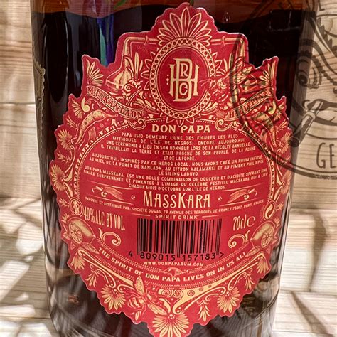 Don Papa Masskara Rum Spirituose 40 0 7 L Wein Dschungel