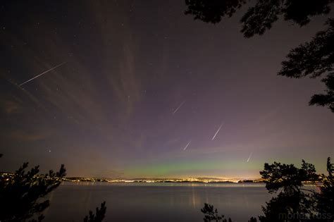 2015 Perseids and northern lights over Oslo | Morten Ross