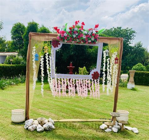 Selfie Corner Floral Theme Wedding Planning Decor Wedding Reception