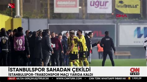 İstanbulspor Trabzonspor maçında sahadan çekildi Dailymotion Video