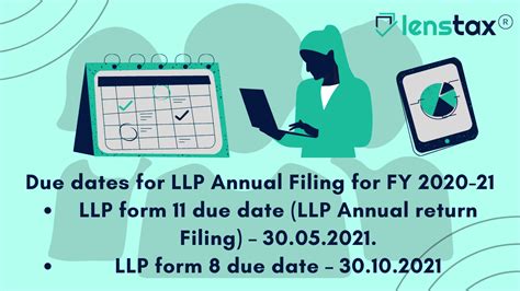 Due dates for LLP Annual Filing(LLP form 8 due dateâ€“ 30.10.2021 & LLP form 11 due dateâ€“ 30. ...