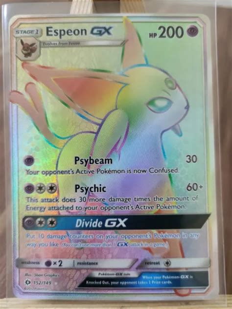 Espeon Gx Sonne Mond Basis Geheimer Regenbogen Seltene