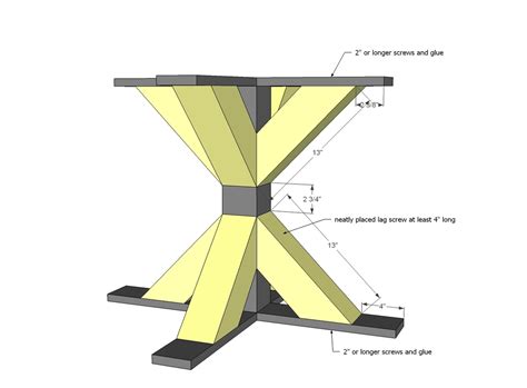 Ana White Square X Base Pedestal Dining Table Diy Projects