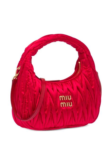 Miu Miu Mini Wander Matelass Shoulder Bag Red Farfetch