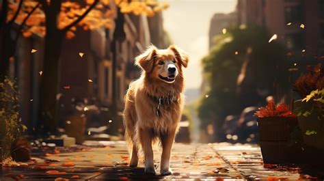 Premium AI Image | Golden Retriever in realistic anime style with a ...