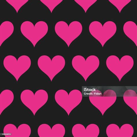 Seamless Vector Hearts Pattern Valentines Day Background For Fabric