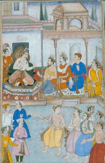 Duryodhana Receiving Krishna And Pandavas By Salih Kashmiri C1598