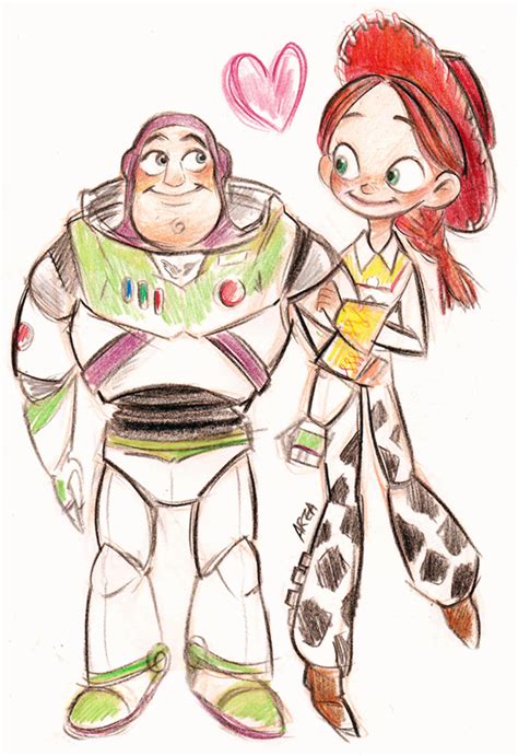 Toy Story Buzz And Jessie By Area32 On Deviantart Jessie Toy Story Disney Fan Art Disney