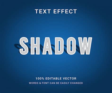 Premium Vector Shadow Full Editable Text Effect