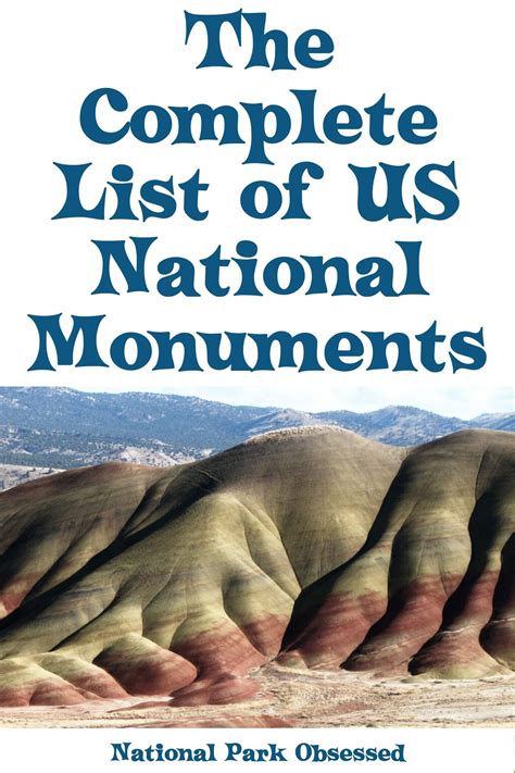 Printable List Of National Parks And Monuments