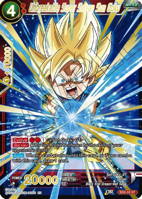 Unbreakable Super Saiyan Son Goku Gold Stamped Mythic Booster