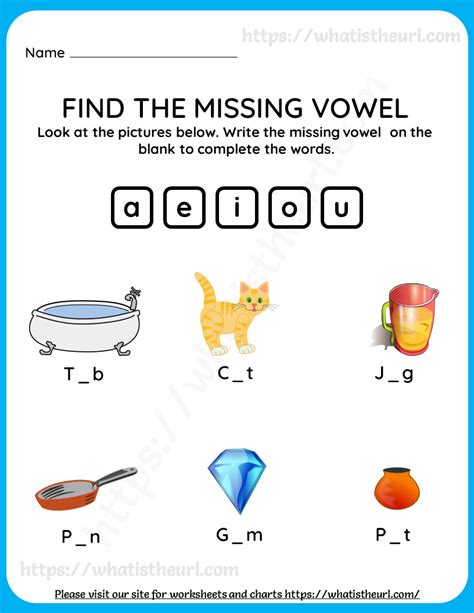 Free Missing Vowels Word Search