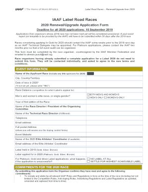 Fillable Online Media Aws Iaaf 2020 Renewal Upgrade Application Form