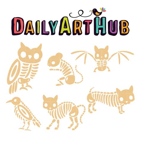 Animals Skeleton Clip Art Set – Daily Art Hub // Graphics, Alphabets & SVG