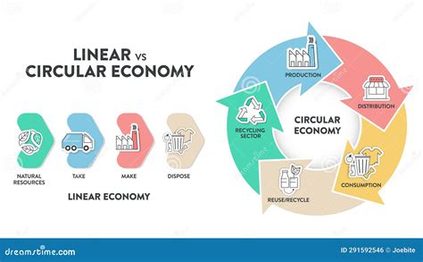 El Diagrama Infográfico Vectorial De La Diferencia Entre La Economía