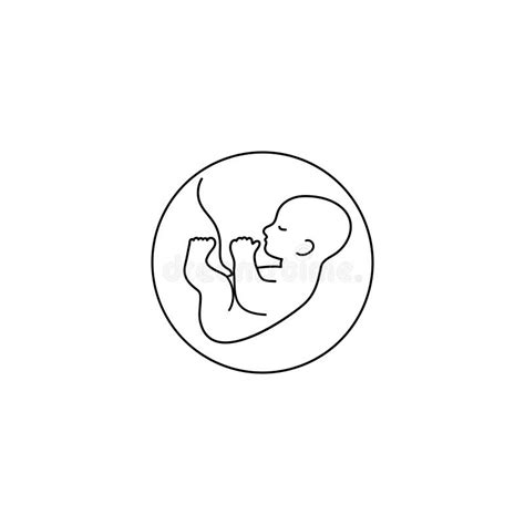 Baby In De Baarmoeder Zwangerschapsconcept Foetus Symbool Embryo In