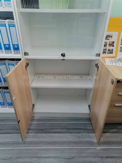 Penang Full Height Office Cabinet Glass Door Cabinet Kabinet Bilik