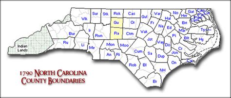 Map North Carolina 1790 Counties Goyen Family Tree - Bank2home.com