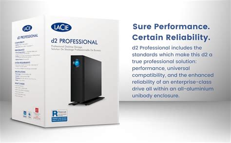 LaCie D2 Professional 8TB External Hard Drive Desktop HDD USB C USB 3 1